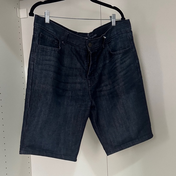 Denim&Co Dark Blue Jean Shorts - Picture 1 of 3